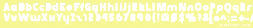 Abraxeousblack Font – White Fonts on Yellow Background