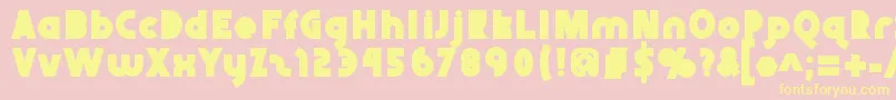 Abraxeousblack Font – Yellow Fonts on Pink Background