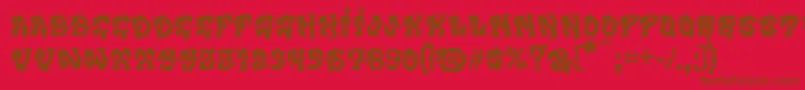 MbGravitation Font – Brown Fonts on Red Background