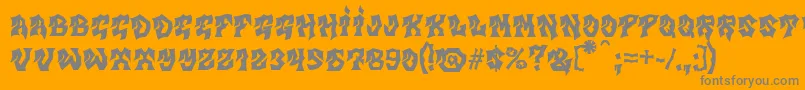 fuente MbGravitation – Fuentes Grises Sobre Fondo Naranja