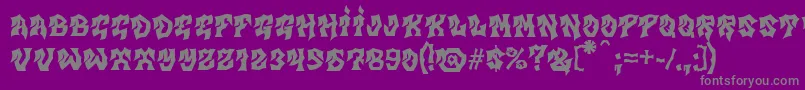 MbGravitation-Schriftart – Graue Schriften auf violettem Hintergrund