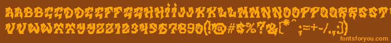 Шрифт MbGravitation – оранжевые шрифты на коричневом фоне