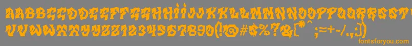 MbGravitation Font – Orange Fonts on Gray Background