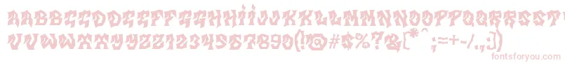 MbGravitation-Schriftart – Rosa Schriften auf weißem Hintergrund
