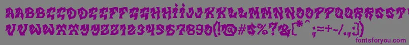 MbGravitation Font – Purple Fonts on Gray Background