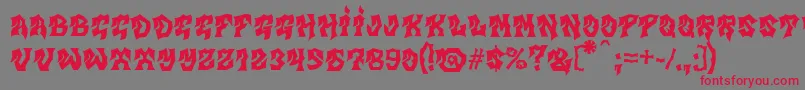 MbGravitation Font – Red Fonts on Gray Background
