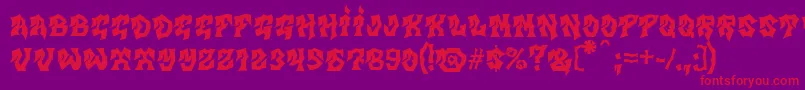 MbGravitation Font – Red Fonts on Purple Background
