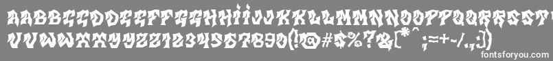 MbGravitation Font – White Fonts on Gray Background
