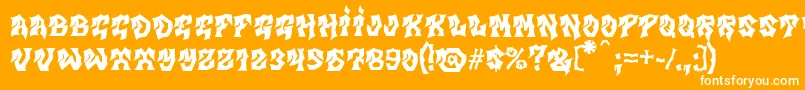 MbGravitation Font – White Fonts on Orange Background
