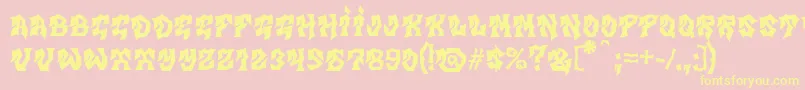 MbGravitation Font – Yellow Fonts on Pink Background