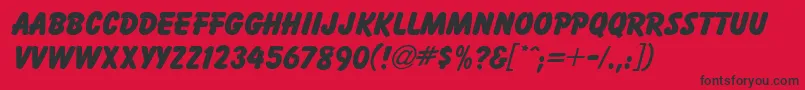 BaltikdbBold Font – Black Fonts on Red Background