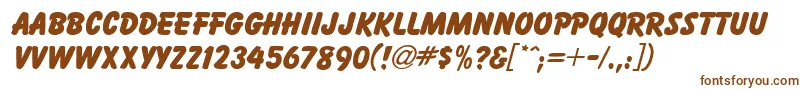 BaltikdbBold-fontti – ruskeat fontit valkoisella taustalla
