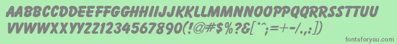 BaltikdbBold Font – Gray Fonts on Green Background