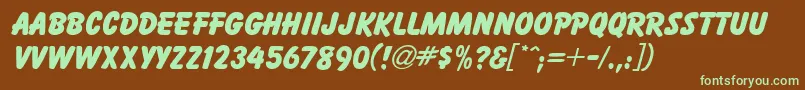 BaltikdbBold Font – Green Fonts on Brown Background