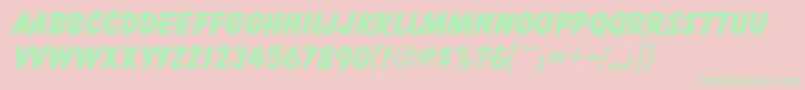 BaltikdbBold Font – Green Fonts on Pink Background