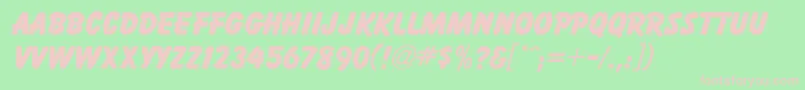 BaltikdbBold Font – Pink Fonts on Green Background