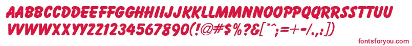 BaltikdbBold Font – Red Fonts on White Background