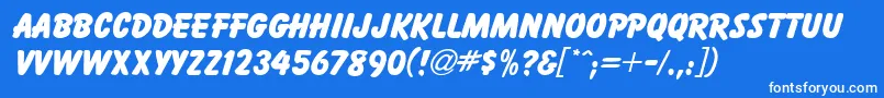 BaltikdbBold Font – White Fonts on Blue Background