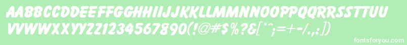 BaltikdbBold Font – White Fonts on Green Background