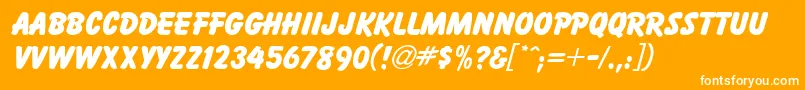 BaltikdbBold Font – White Fonts on Orange Background