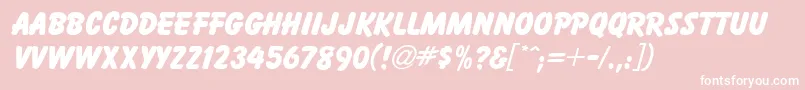 BaltikdbBold Font – White Fonts on Pink Background