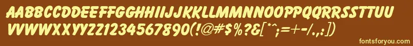 BaltikdbBold Font – Yellow Fonts on Brown Background