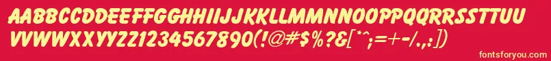 BaltikdbBold Font – Yellow Fonts on Red Background