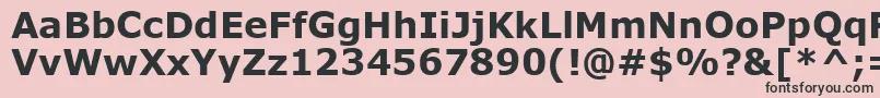 VerdanaРџРѕР»СѓР¶РёСЂРЅС‹Р№ Font – Black Fonts on Pink Background