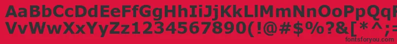 VerdanaРџРѕР»СѓР¶РёСЂРЅС‹Р№ Font – Black Fonts on Red Background