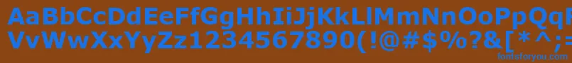 VerdanaРџРѕР»СѓР¶РёСЂРЅС‹Р№ Font – Blue Fonts on Brown Background