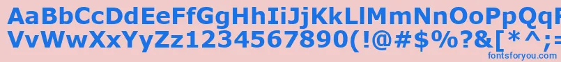 VerdanaРџРѕР»СѓР¶РёСЂРЅС‹Р№ Font – Blue Fonts on Pink Background