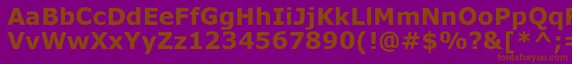 VerdanaРџРѕР»СѓР¶РёСЂРЅС‹Р№ Font – Brown Fonts on Purple Background