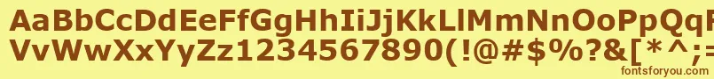 フォントVerdanaРџРѕР»СѓР¶РёСЂРЅС‹Р№ – 茶色の文字が黄色の背景にあります。