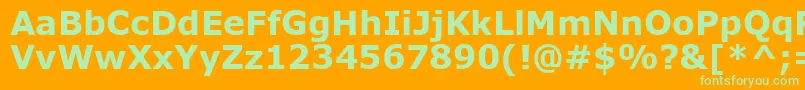 VerdanaРџРѕР»СѓР¶РёСЂРЅС‹Р№ Font – Green Fonts on Orange Background