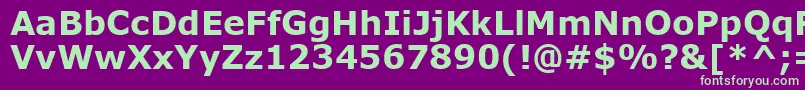 VerdanaРџРѕР»СѓР¶РёСЂРЅС‹Р№ Font – Green Fonts on Purple Background