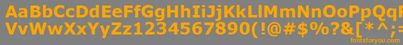 VerdanaРџРѕР»СѓР¶РёСЂРЅС‹Р№ Font – Orange Fonts on Gray Background