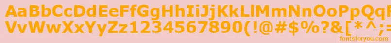 VerdanaРџРѕР»СѓР¶РёСЂРЅС‹Р№ Font – Orange Fonts on Pink Background