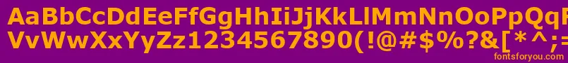 VerdanaРџРѕР»СѓР¶РёСЂРЅС‹Р№ Font – Orange Fonts on Purple Background