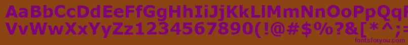 VerdanaРџРѕР»СѓР¶РёСЂРЅС‹Р№ Font – Purple Fonts on Brown Background