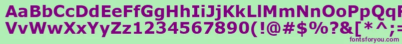 VerdanaРџРѕР»СѓР¶РёСЂРЅС‹Р№ Font – Purple Fonts on Green Background