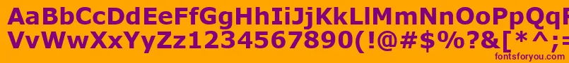 VerdanaРџРѕР»СѓР¶РёСЂРЅС‹Р№ Font – Purple Fonts on Orange Background