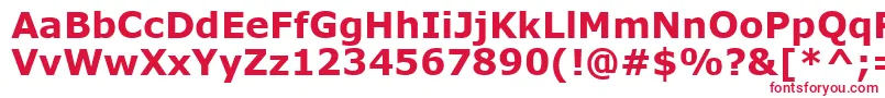 VerdanaРџРѕР»СѓР¶РёСЂРЅС‹Р№ Font – Red Fonts on White Background