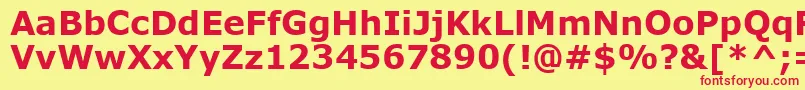 VerdanaРџРѕР»СѓР¶РёСЂРЅС‹Р№ Font – Red Fonts on Yellow Background