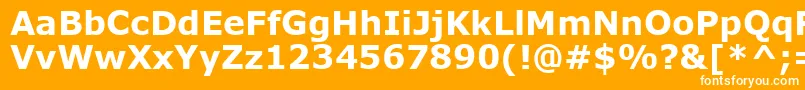 VerdanaРџРѕР»СѓР¶РёСЂРЅС‹Р№ Font – White Fonts on Orange Background