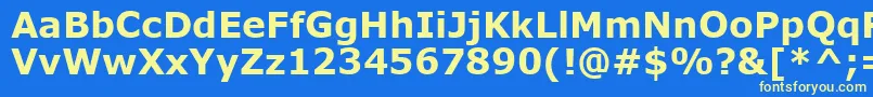 VerdanaРџРѕР»СѓР¶РёСЂРЅС‹Р№ Font – Yellow Fonts on Blue Background