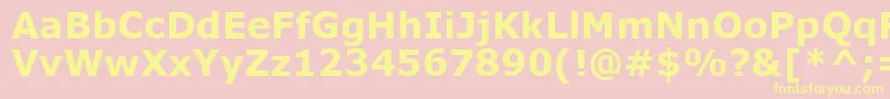 VerdanaРџРѕР»СѓР¶РёСЂРЅС‹Р№ Font – Yellow Fonts on Pink Background