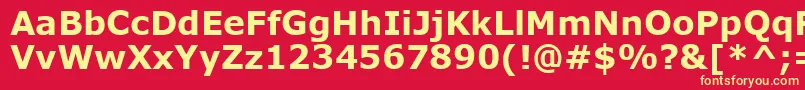 VerdanaРџРѕР»СѓР¶РёСЂРЅС‹Р№ Font – Yellow Fonts on Red Background