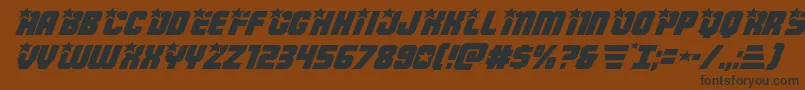 Armyrangersexpandital Font – Black Fonts on Brown Background