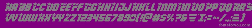 Armyrangersexpandital Font – Gray Fonts on Purple Background