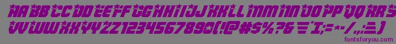 Armyrangersexpandital Font – Purple Fonts on Gray Background